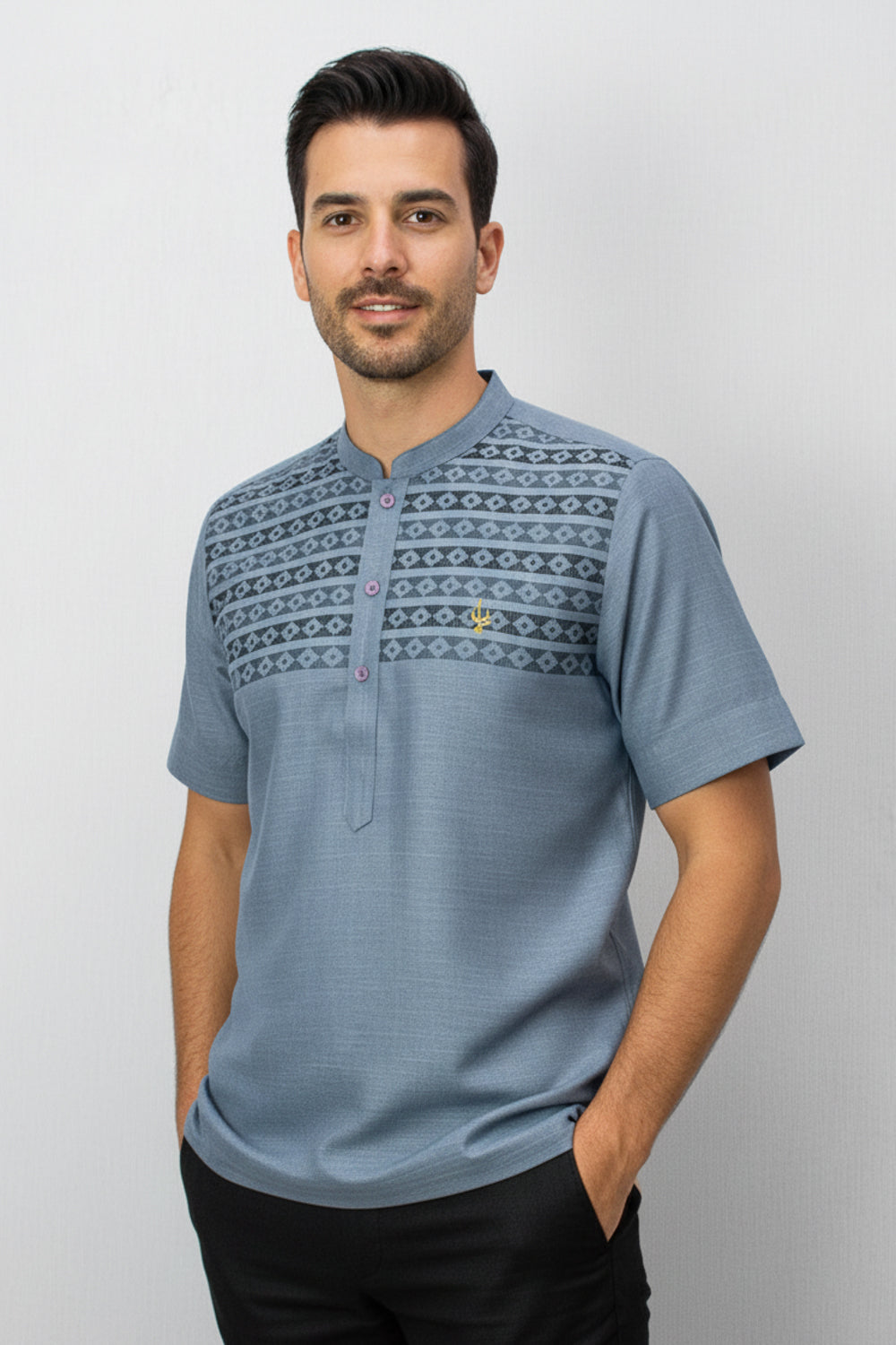 Ashraf Kurta Men Short Sleeve, B6