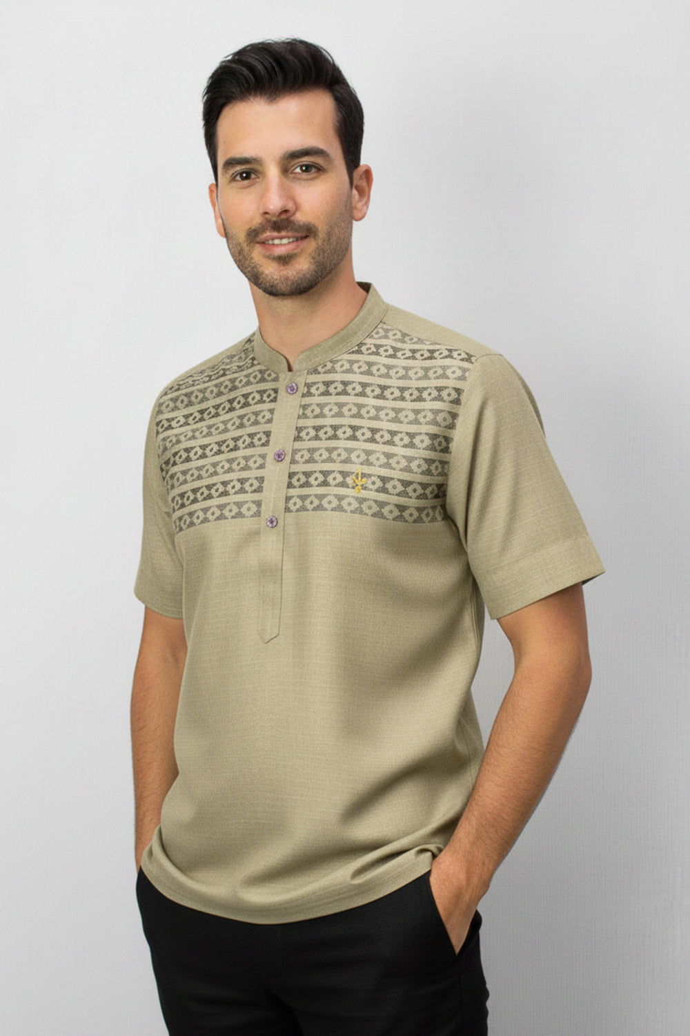 Ashraf Kurta Men Short Sleeve, B3