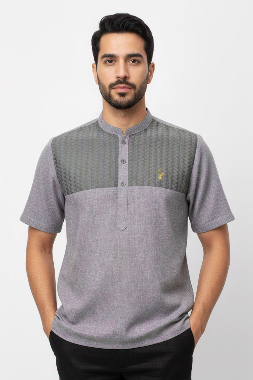 Ashraf Kurta Men Short Sleeve, C6