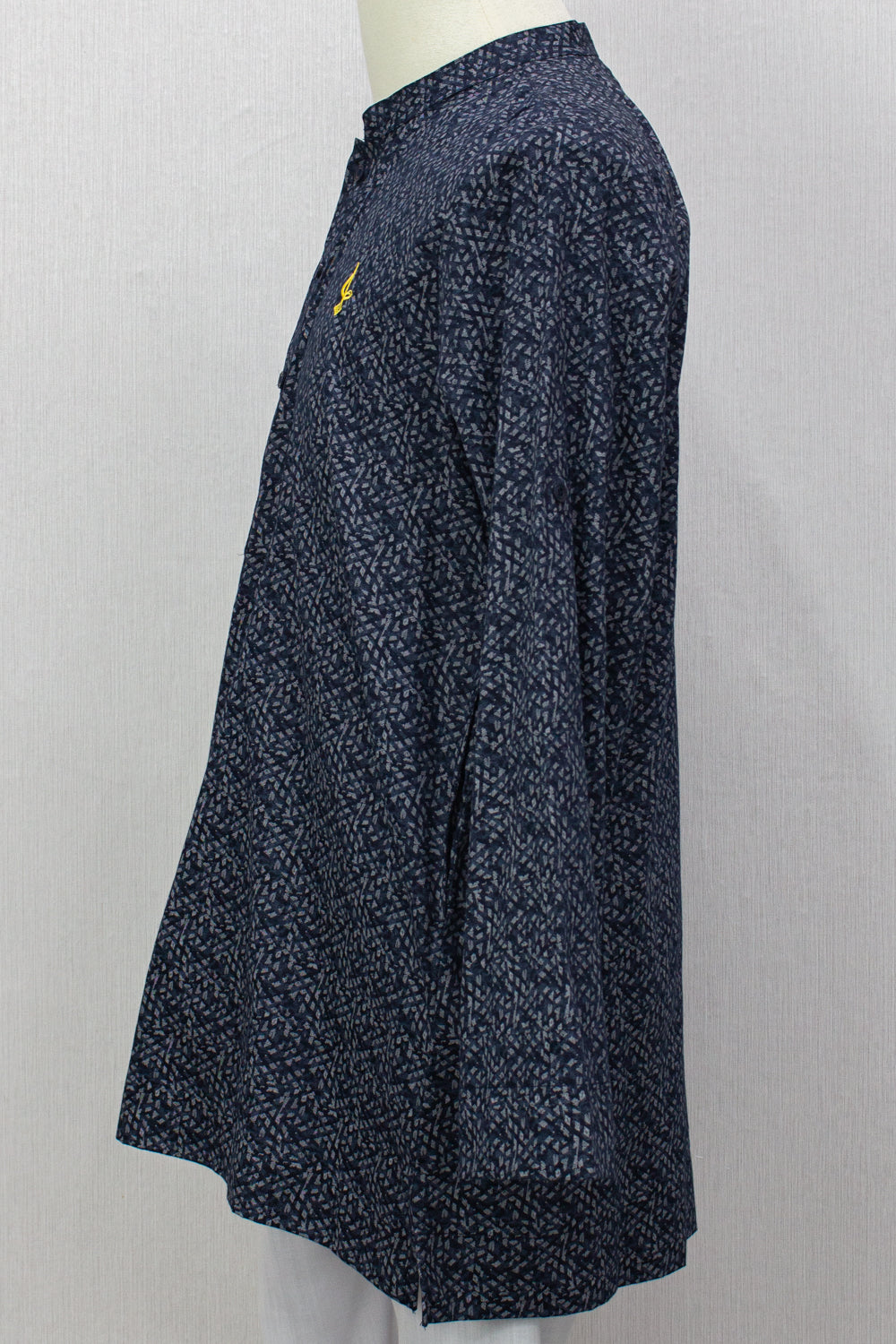 Aslam V2 Kurta, Abstract - Navy