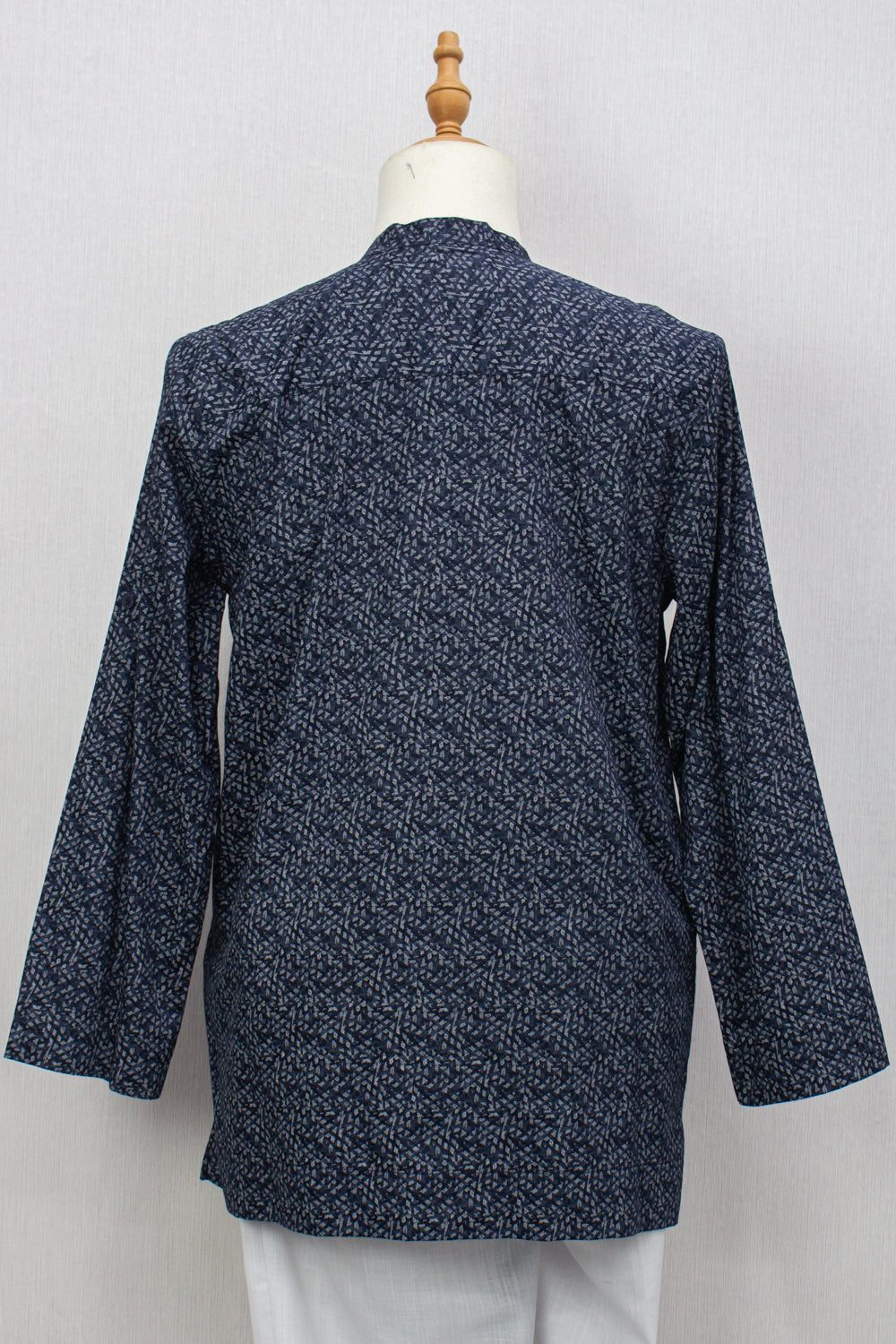 Aslam V2 Kurta, Abstract - Navy