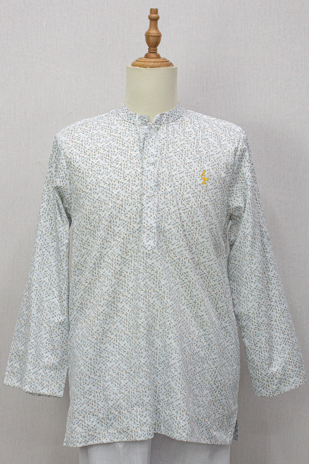 Aslam V2 Kurta, Abstract - White
