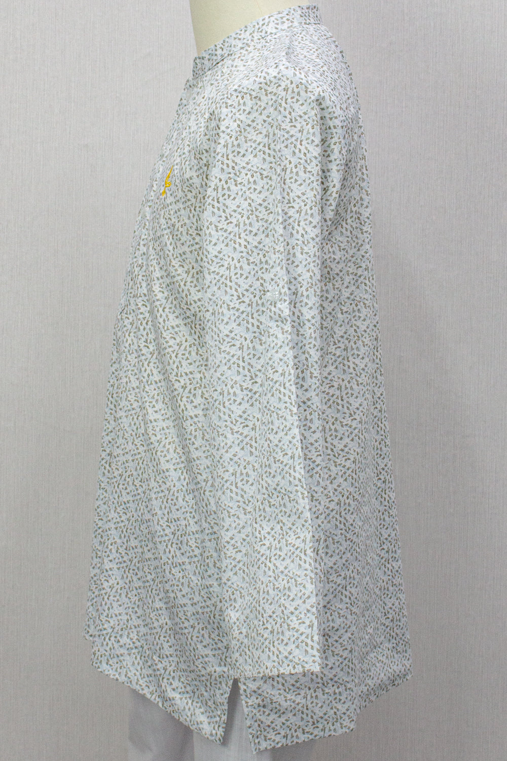 Aslam V2 Kurta, Abstract - White