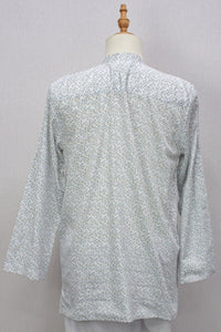 Aslam V2 Kurta, Abstract - White