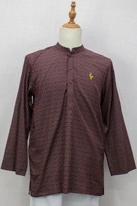 Aslam V2 Kurta, Eclipse - Burgundy