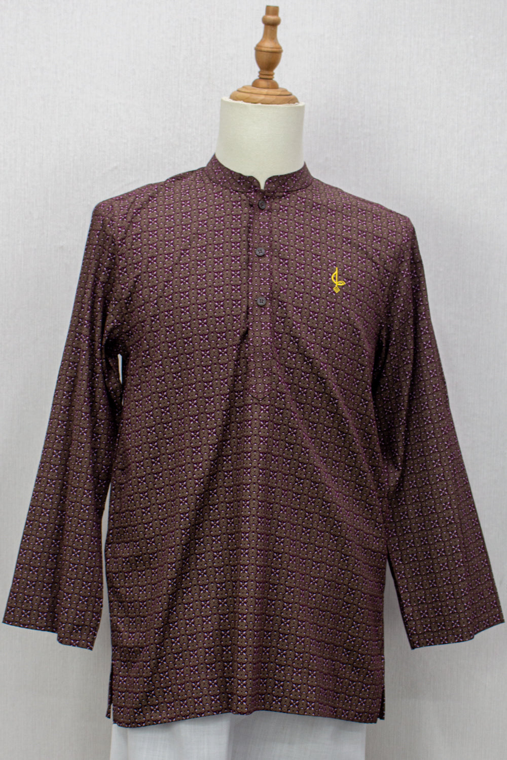 Aslam V2 Kurta, Eclipse - Burgundy