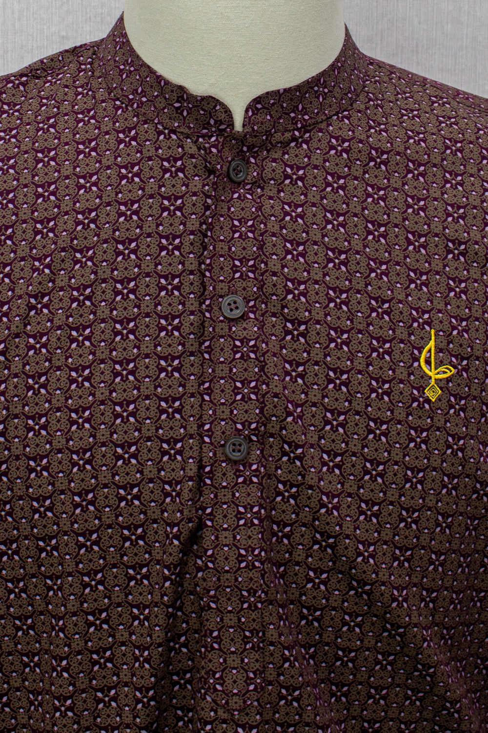 Aslam V2 Kurta, Eclipse - Burgundy