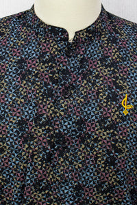 Aslam V2 Kurta, OmbreAbs - Black