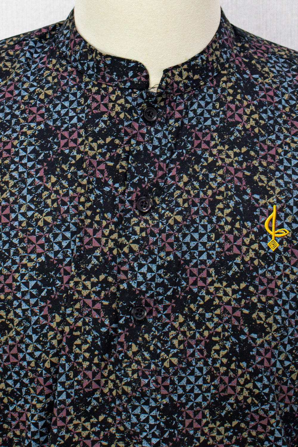 Aslam V2 Kurta, OmbreAbs - Black