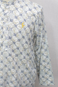 Aslam V2 Kurta, OmbreAbs - White