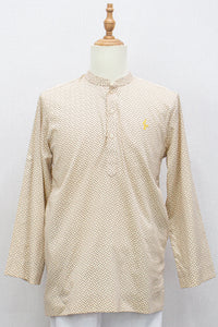 Aslam V2 Kurta, Parquet - Cream