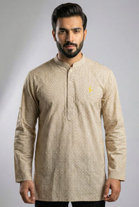 Aslam V2 Kurta, Parquet - Cream