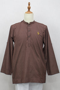 Aslam V2 Kurta, Parquet - Maroon