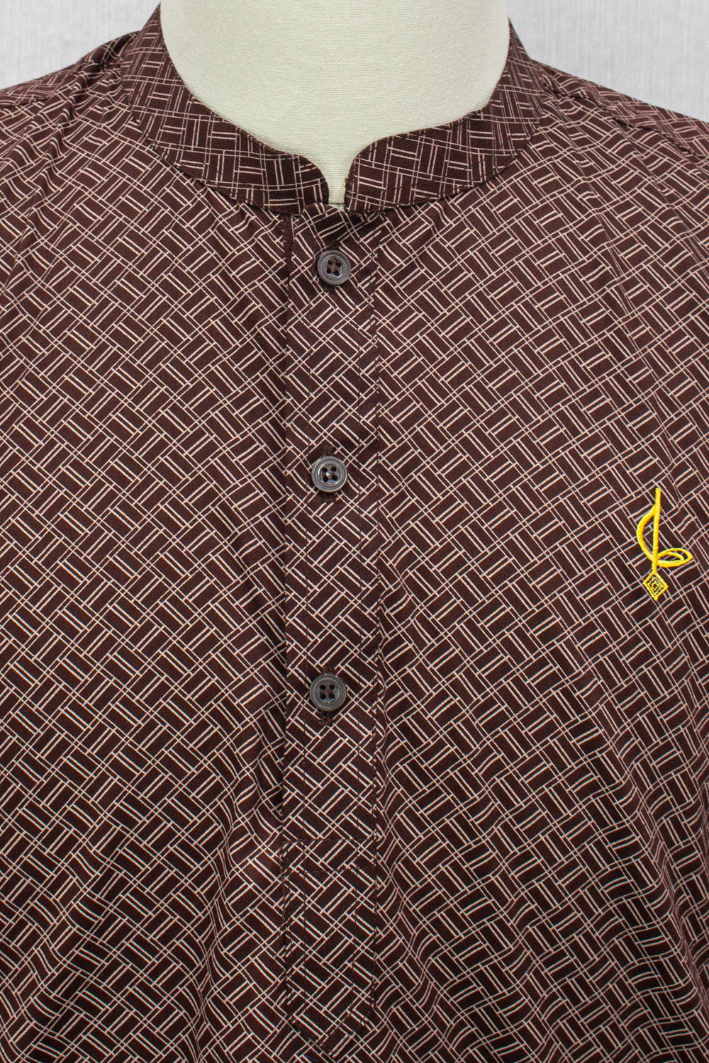 Aslam V2 Kurta, Parquet - Maroon