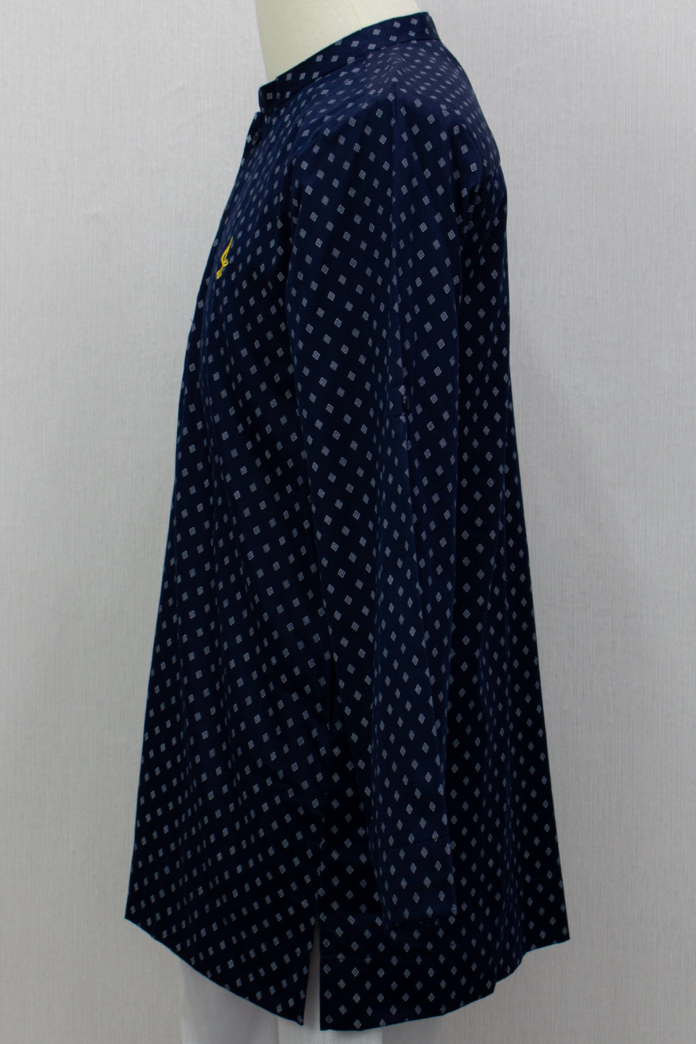 Aslam V2 Kurta, R-Diamond - Navy