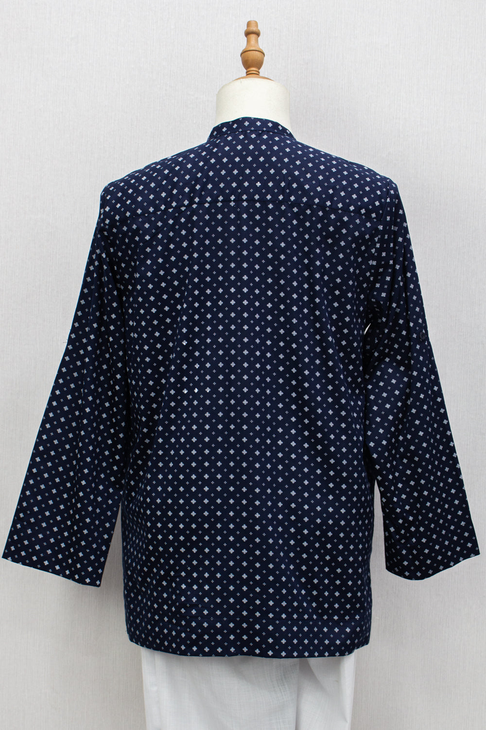 Aslam V2 Kurta, R-Square - Navy