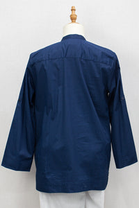 Aslam V2 Kurta, Spiral - Navy