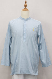 Aslam V2 Kurta, Spiral - Sky