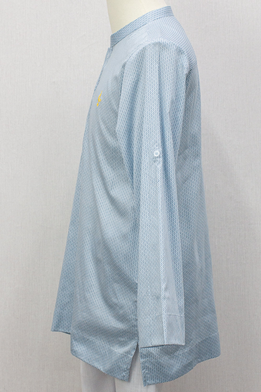 Aslam V2 Kurta, Spiral - Sky
