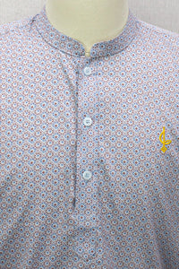 Aslam V2 Kurta, SqMedallion - Lilac