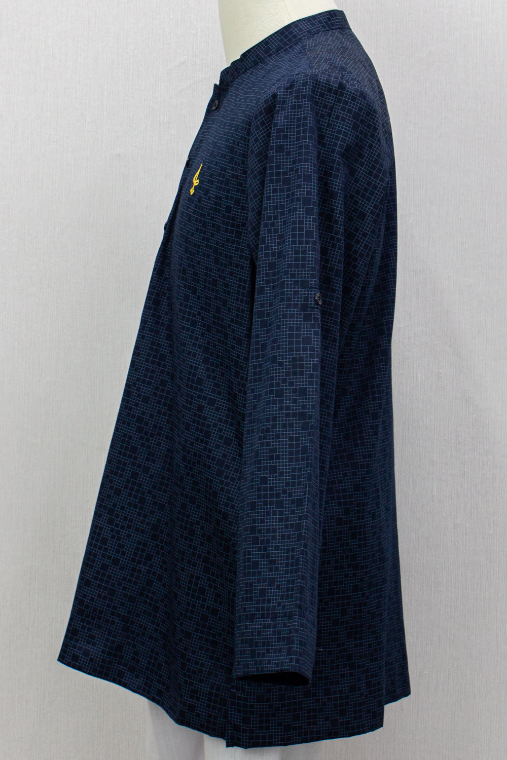 Aslam V2 Kurta, Square1 - Blue