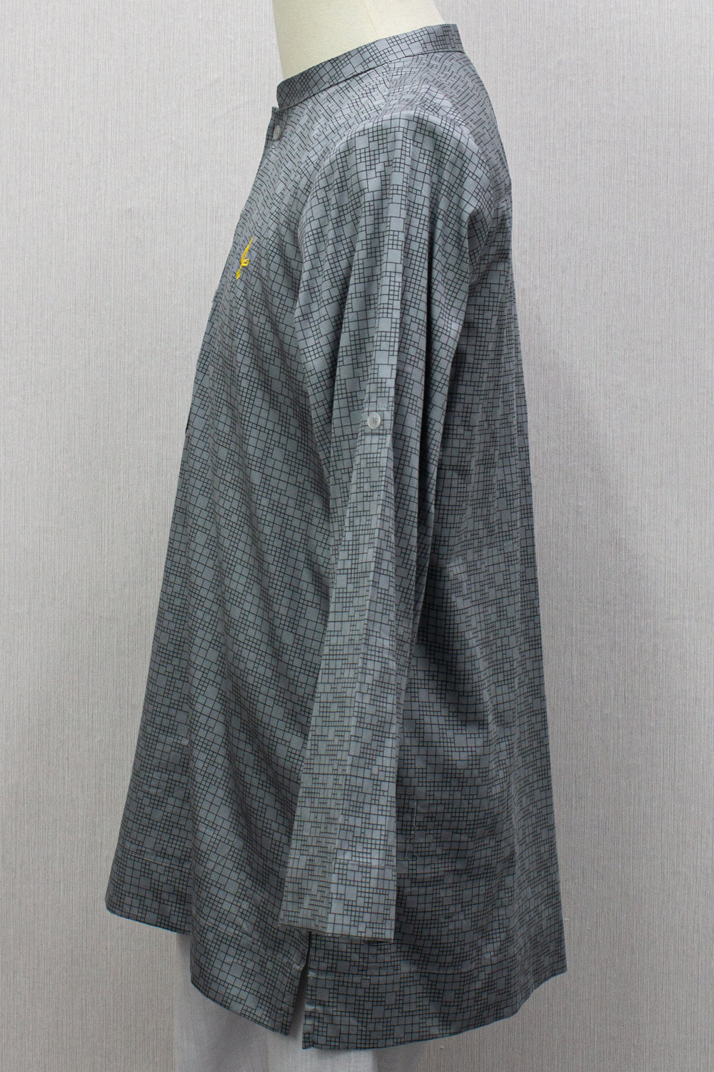 Aslam V2 Kurta, Square1 - Grey