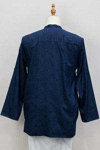 Aslam V2 Kurta, Square2 - Navy