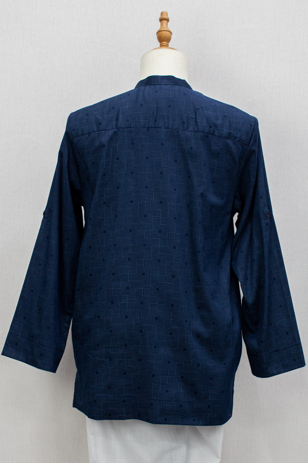 Aslam V2 Kurta, Square2 - Navy