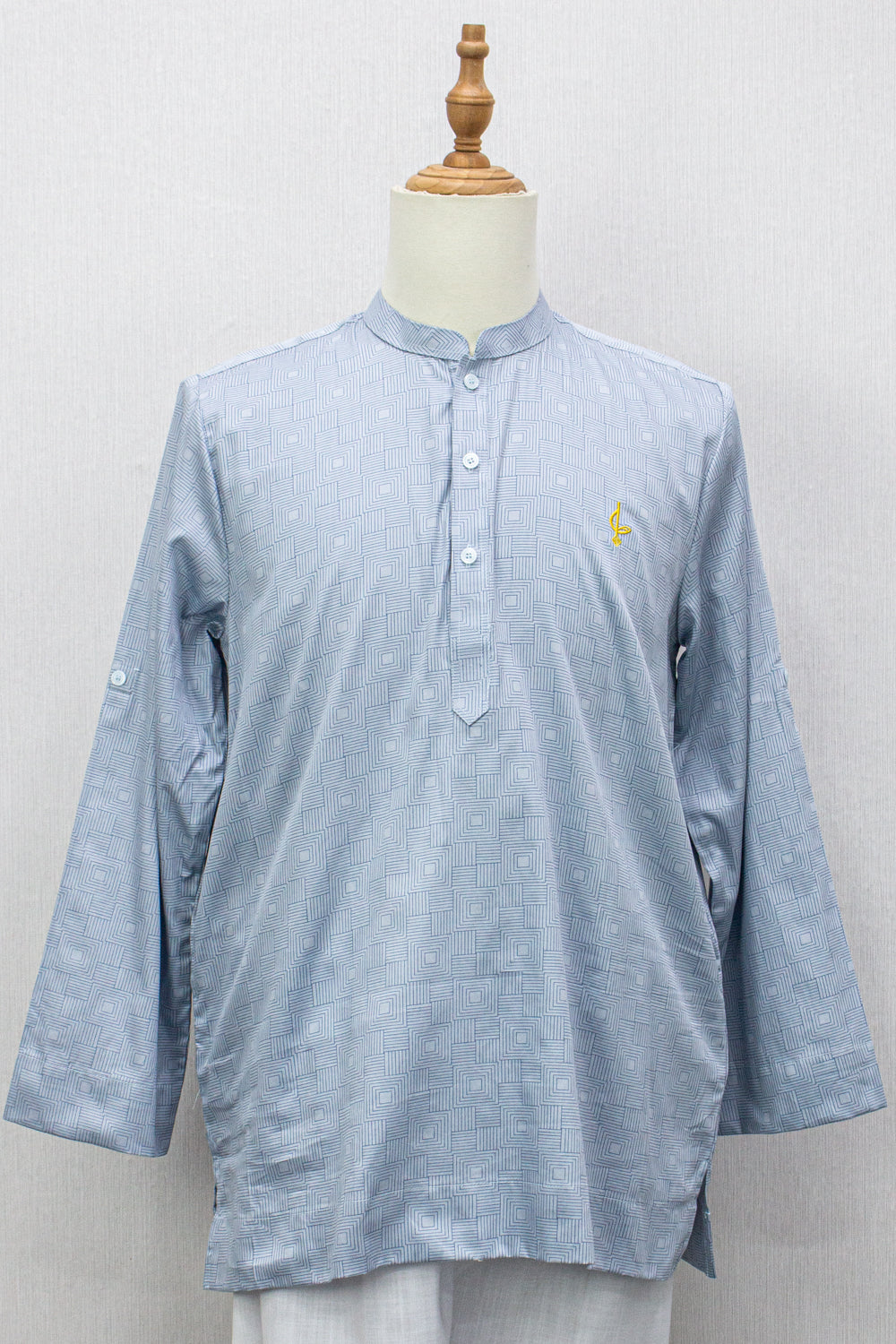 Aslam V2 Kurta, Square2 - Sky