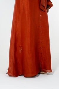 Bangle Dress Abaya - Burnt Orange / Brick