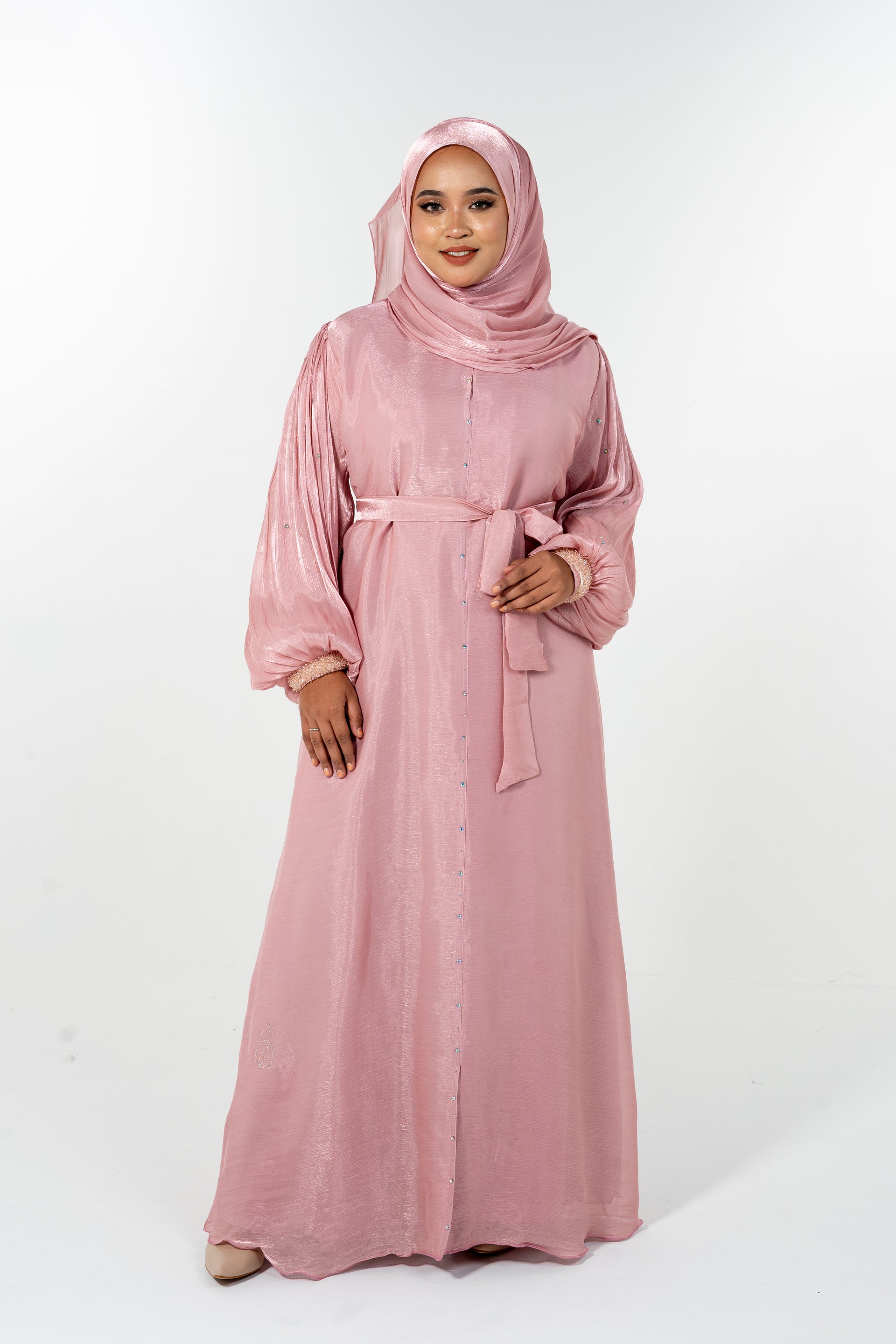 Bangle Dress Abaya - Dusty Pink Persian Boutique Bangle Dress Abaya - Dusty Pink Persian Boutique