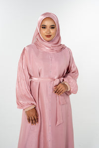 Bangle Dress Abaya - Dusty Pink