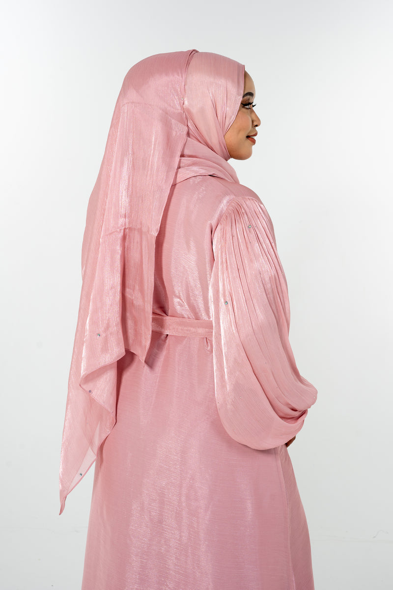 Bangle Dress Abaya - Dusty Pink