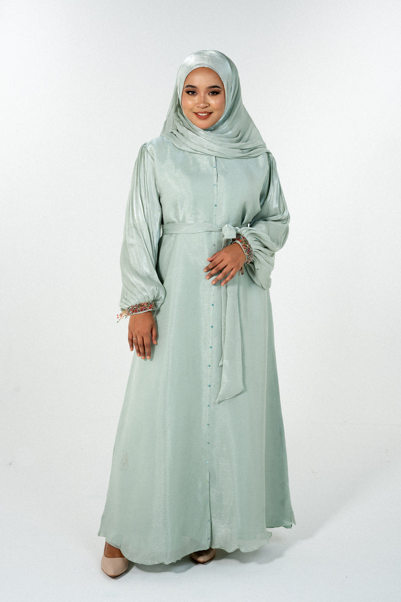 Bangle Dress Abaya - Sage Persian Boutique Bangle Dress Abaya - Sage Persian Boutique