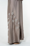 Beads Bloom Abaya - Mauve