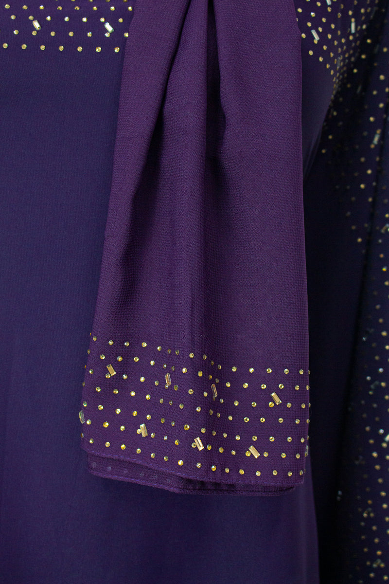 Bahrain Kaftan, Dark Purple