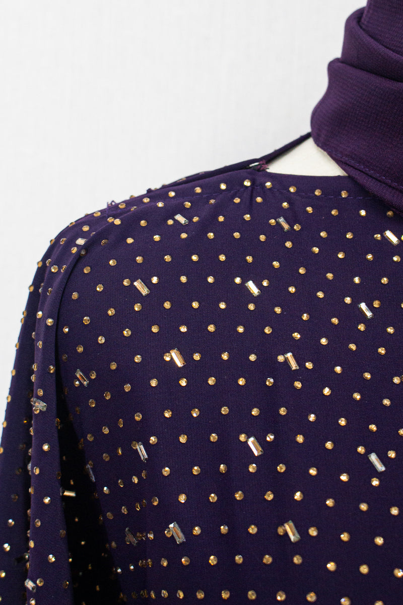 Bahrain Kaftan, Dark Purple