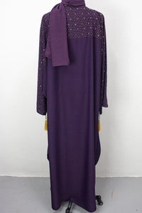 Bahrain Kaftan, Dark Purple