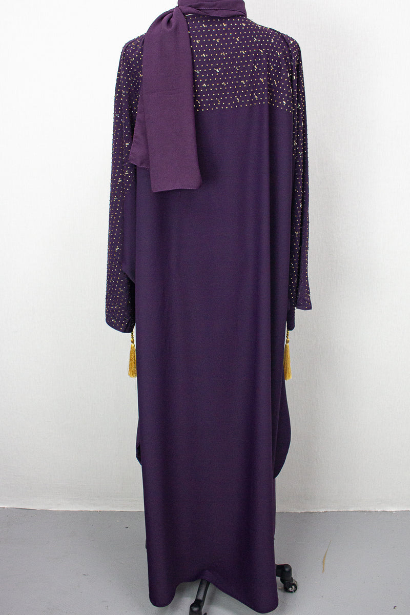 Bahrain Kaftan, Dark Purple
