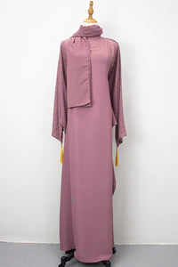 Bahrain Kaftan, Dusty Pink