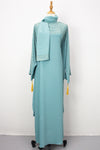 Bahrain Kaftan, Dusty Turquoise