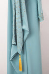 Bahrain Kaftan, Dusty Turquoise