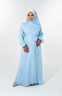 Bangle Dress Abaya - Sky Blue