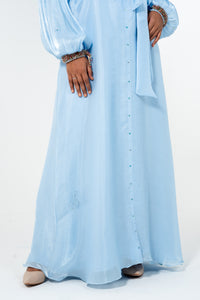 Bangle Dress Abaya - Sky Blue