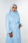 Bangle Dress Abaya - Sky Blue