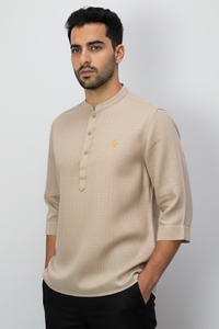 Linen Kurta, Beige
