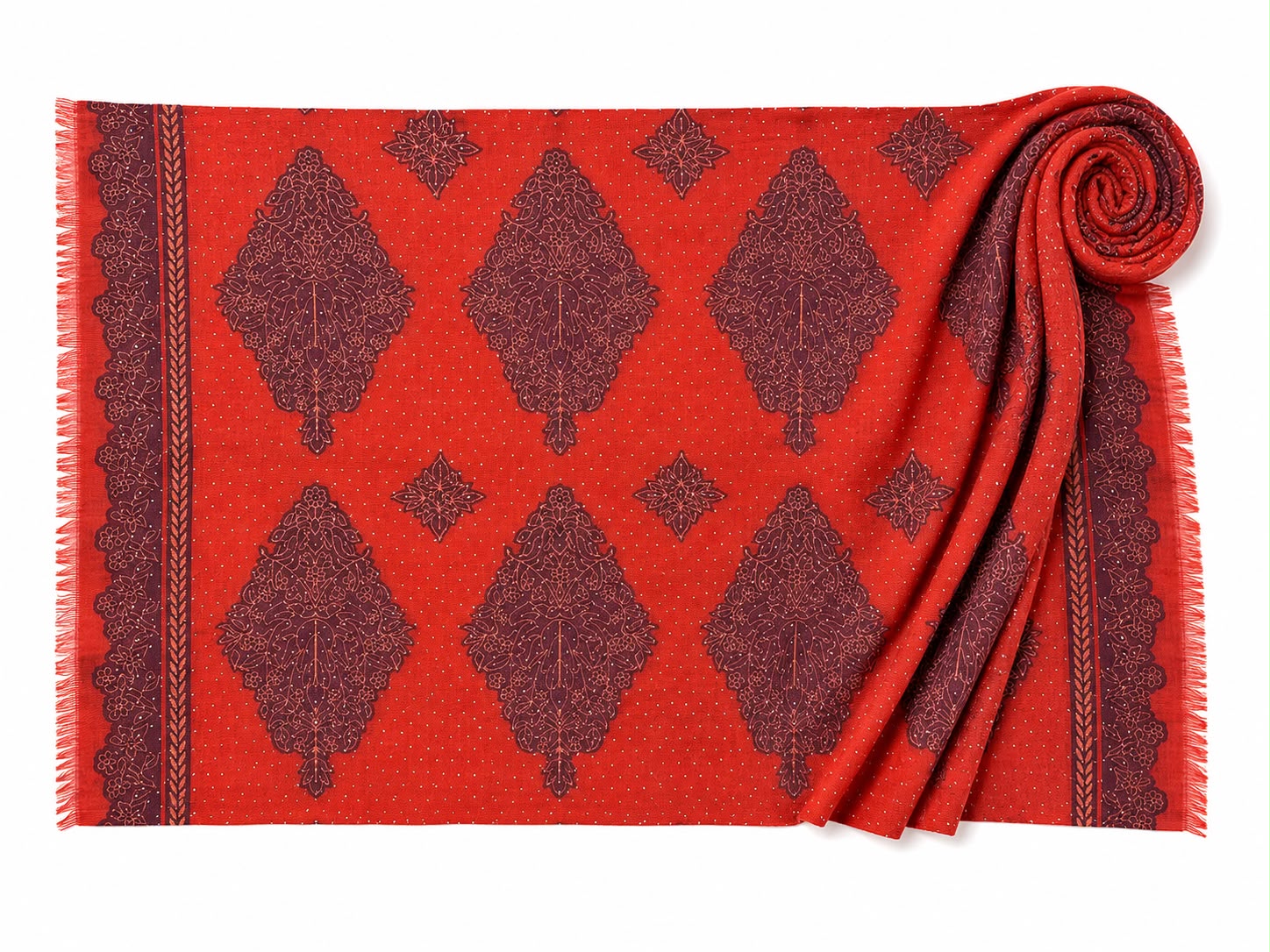 Paris Shawl - Brick