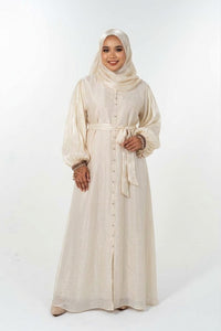 Bangle Dress Abaya - Cream