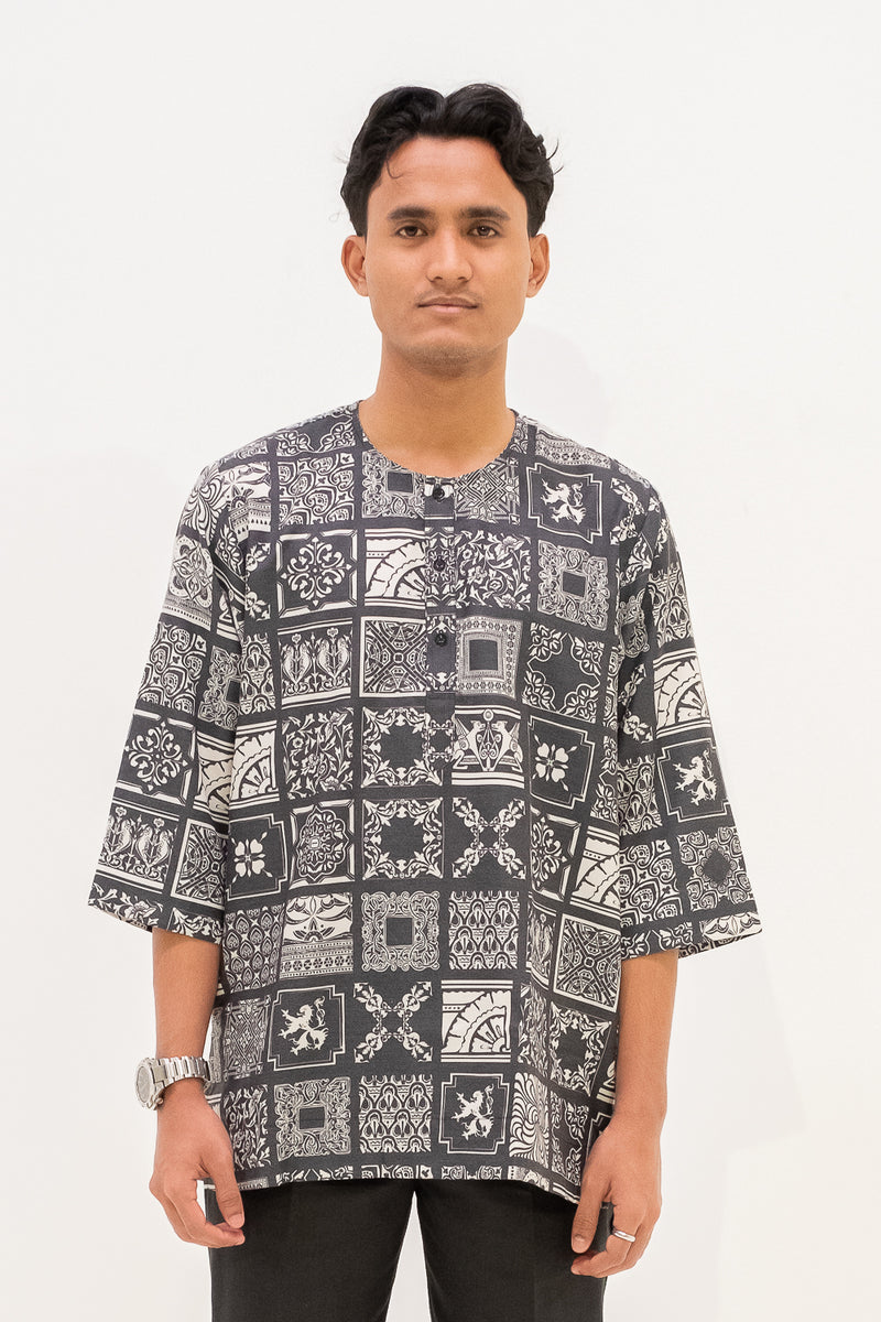 Egypt Kurta - Ash Black