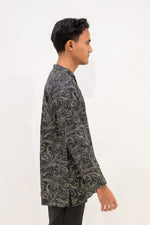 Aslam Kurta - Black Paisley